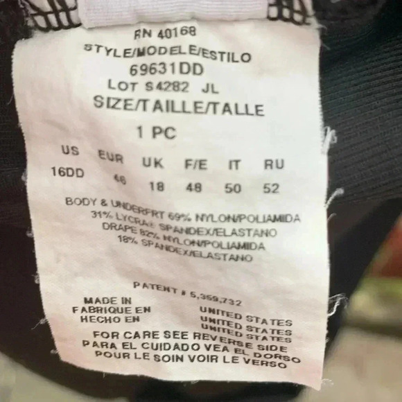 Miracle  suit Size 16DD gray animal print - Picture 8 of 9
